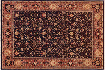 handmade Transitional Kafkaz Chobi Ziegler Blue Brown Hand Knotted RECTANGLE 100% WOOL area rug 10 x 14